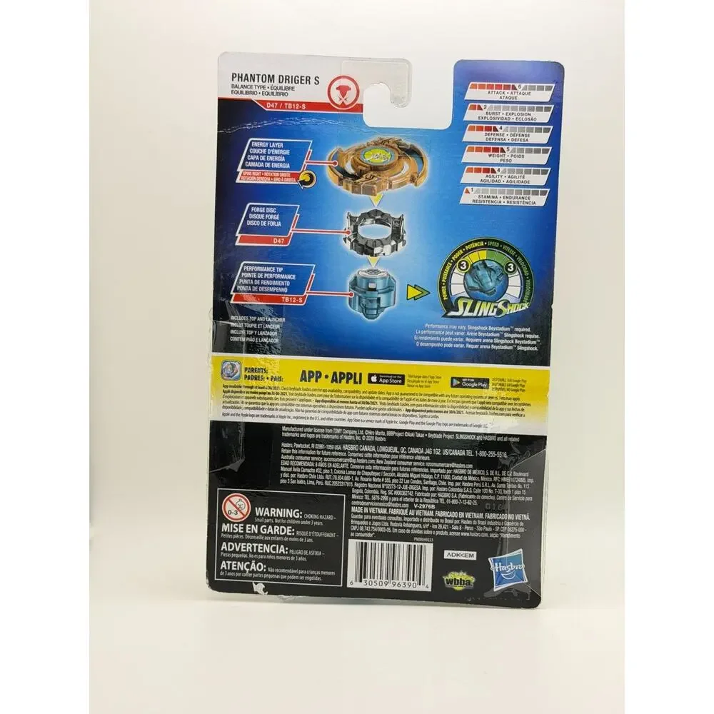 Beyblade Burst Rise SlingShock Phantom Driger S Balance Type Top & Launcher